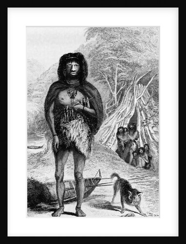 Fuegian (Yapoo Tekeenika). (Natives of Tierra del Fuego.) Frontispiece of Native of the Surveying Voyage 1839 by Anonymous
