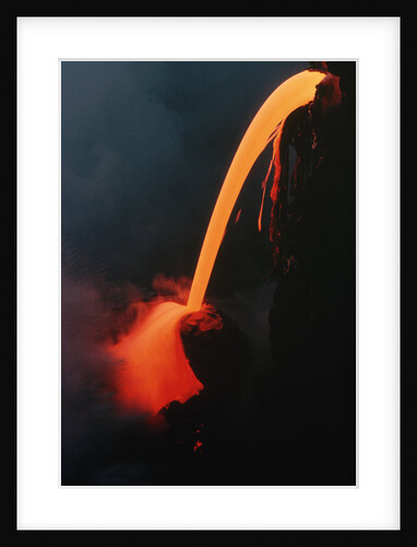 Lava Tube Pouring into the Ocean by Anonymous