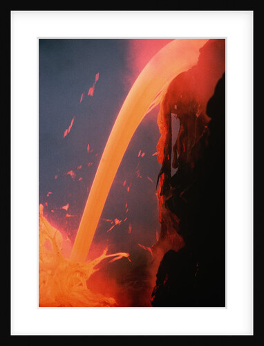 Lava Tube Pours Into Ocean by Anonymous