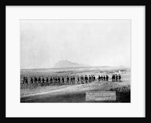 U.S. Infantry Marching near Fort Meade by Anonymous