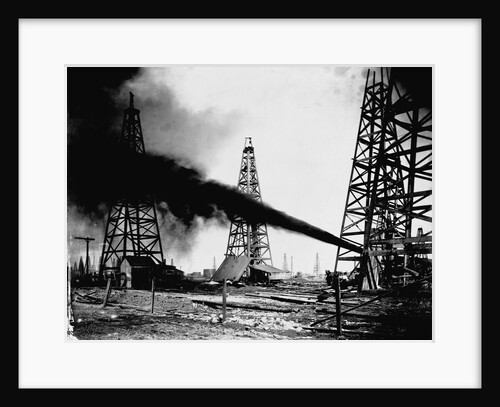 Oil Gushing from Spindletop Hill in Beaumont, Texas by Anonymous