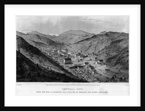 Central City: From the Side of Mammoth Hill Looking up Gregory and Eureka Gulches by J. Bien and A.E. Mathews by Anonymous