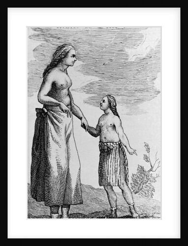 Native American Woman and Child by Anonymous
