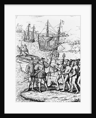 Christopher Columbus Greeting Native Americans by Anonymous