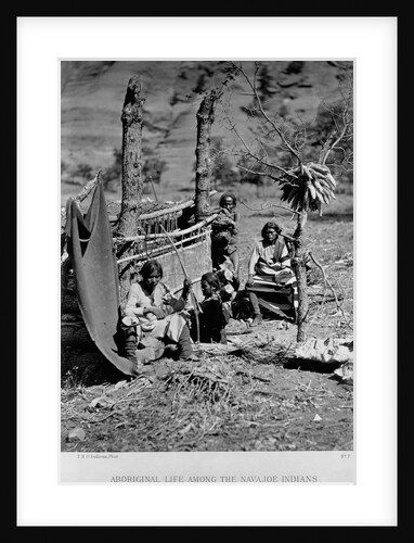 A Navajo Family Outside Their Home by Anonymous