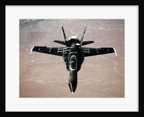 Modified NASA F-18 in Flight by Anonymous