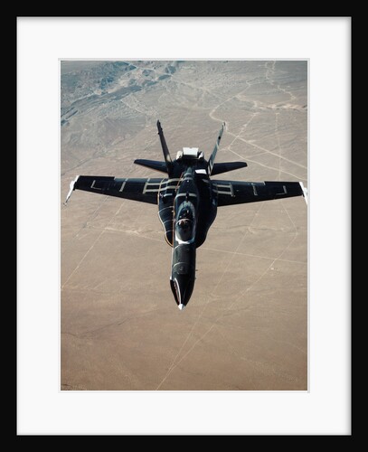 Modified NASA F-18 in Flight by Anonymous