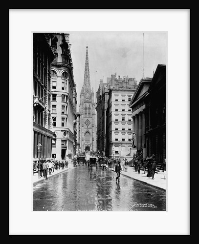 Wall Street and Trinity Church Spire, New York by Anonymous