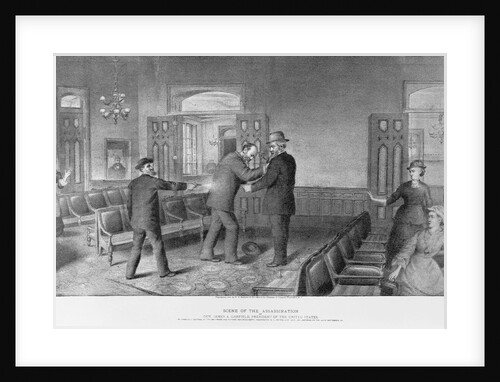Scene of the Assassination of General James A. Garfield, President of the United States by W. T. Mathews