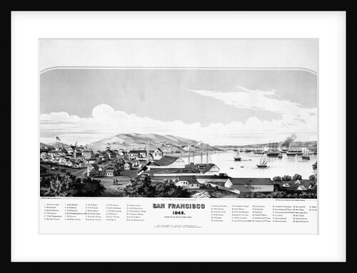 San Francisco, 1849 by Schmidt Label and Lithograph