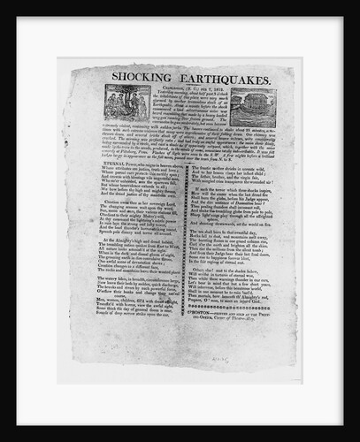 Written Account of an Earthquake by Anonymous