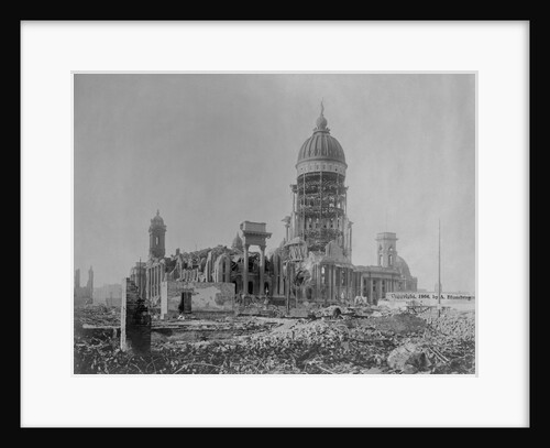 Ruins of San Francisco City Hall by Anonymous