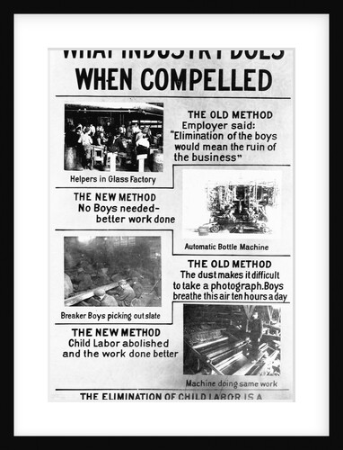 Anti Child Labor Poster, 1913. by Anonymous