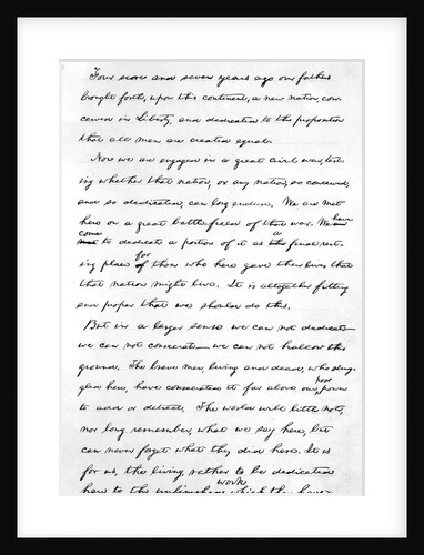 Lincoln's Gettysburg Address by Anonymous