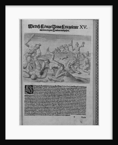 Group of Cannibal Indians Dismembering and Cooking Captives by Theodor de Bry From America by Anonymous