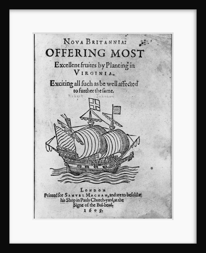 Advertisement Seeking Colonists for Virginia by Anonymous