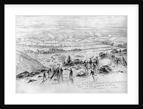The Battle of Gettysburg - View from the Summit of Little Round Top on the Evening of Thursday, July 2, 1863 by Edwin Forbes