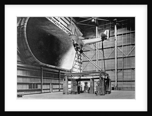 Biplane in Wind Tunnel by Anonymous