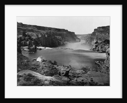 A Tent on a Bluff Over Shoshone Falls by Anonymous