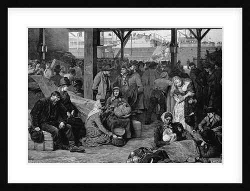 Emigrants at Wharf Waiting to Depart by Anonymous