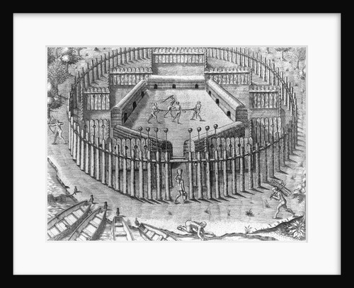 Engraving of a Tupinamba Village by Theodor de Bry