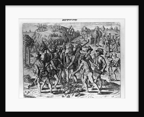 Balboa and the Gold by Theodor de Bry