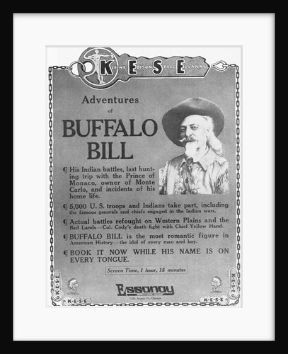 Adventures of Buffalo Bill Movie Advertisement by Anonymous