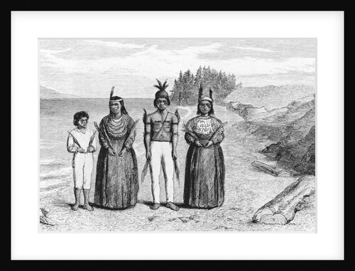 Engraving of Yaqui Indians by Anonymous