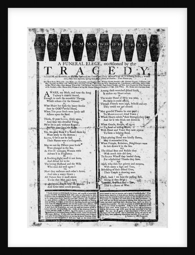 Black-Bordered Elegy for Drowning Victims by Anonymous