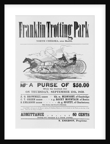 Ad for Trotter Races by Anonymous