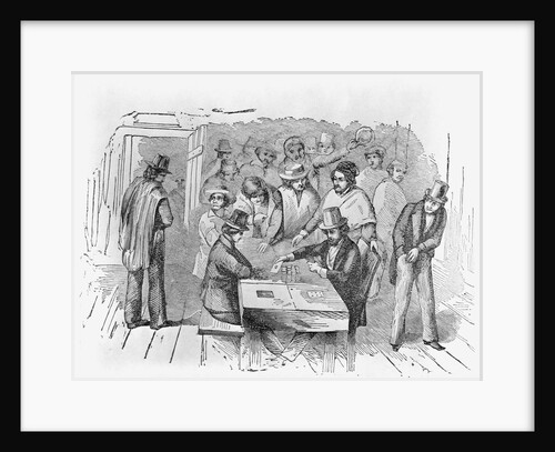 Engraving Gambling in Frisco by Anonymous