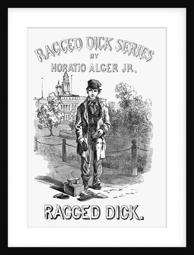 Title Page Book Illustration for Ragged Dick Written by Horatio Alger Jr
