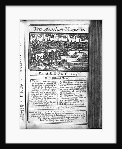 Magazine Contents Page by Anonymous