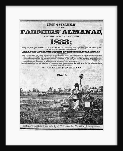 Farmers' Almanac From 1833 by Anonymous