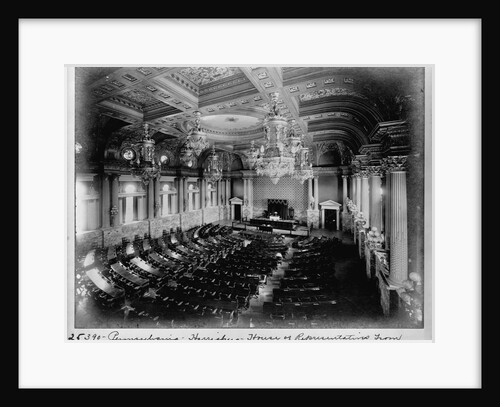 Pennsylvania, Harrisburg; view of House of Representatives from rear balcony, 1906 by Anonymous