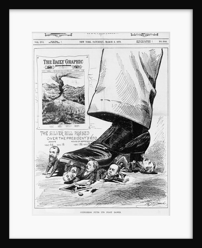 Engraving "Congress Puts its Foot Down" by Anonymous
