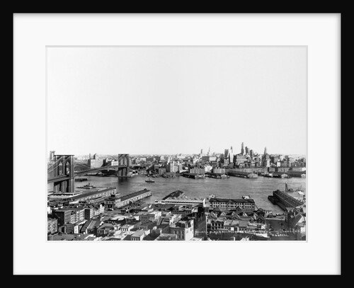 The East River, Brooklyn Bridge and Brooklyn by Anonymous