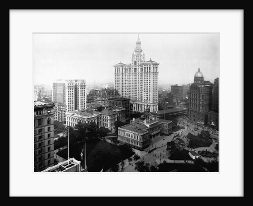 City Hall Park and Surrounding Buildings by Anonymous