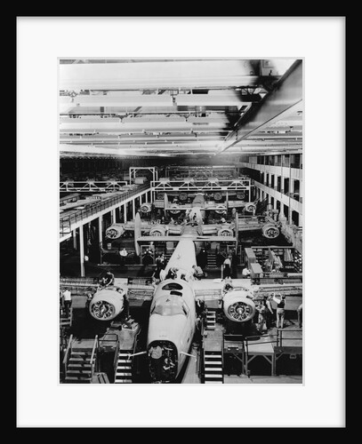 Assembly of B-24 Bombers at Willow Run Plant by Anonymous