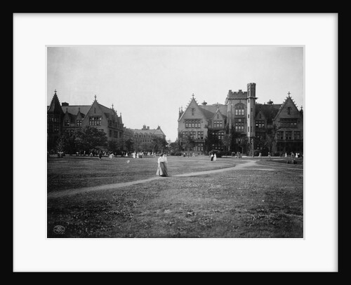 Students at University of Chicago Campus by Anonymous