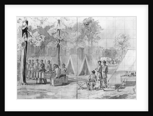 Drawing of Civil War Soldiers Voting by Anonymous
