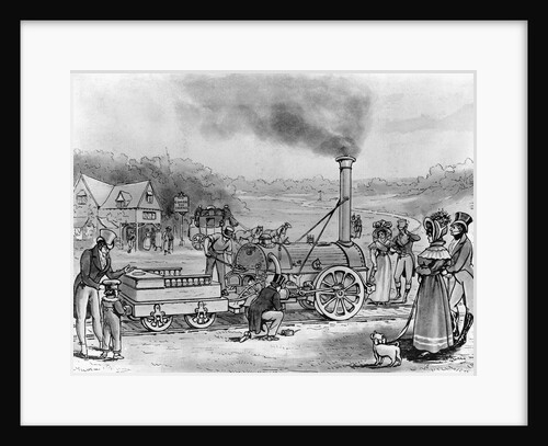 Locomotive Engine, The Rocket, 1830 Lithograph by Anonymous