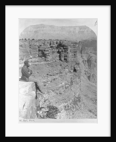 Man Looking into Sheavwitz Crossing, Grand Canyon by Anonymous