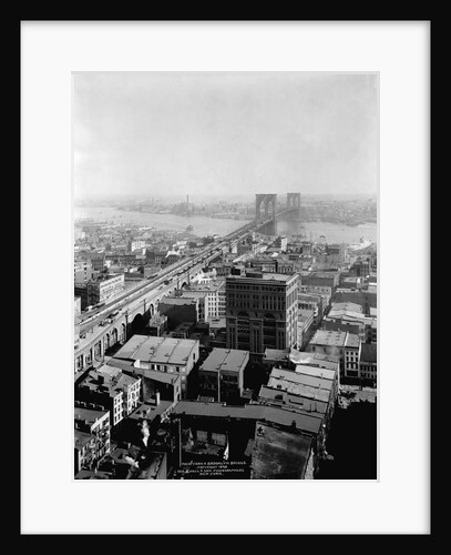 New York and Brooklyn Bridge; (Bird's-eye view) by George P. Hall
