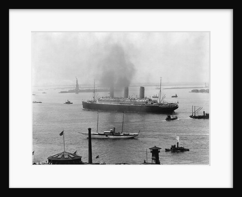 The S.S. Imperator in New York Harbor by Anonymous