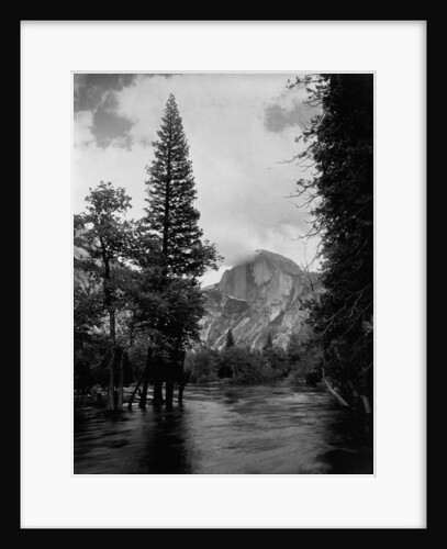 Half Dome Over Merced River by Anonymous