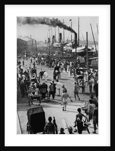 Crowds on The Bund in Shanghai by Anonymous