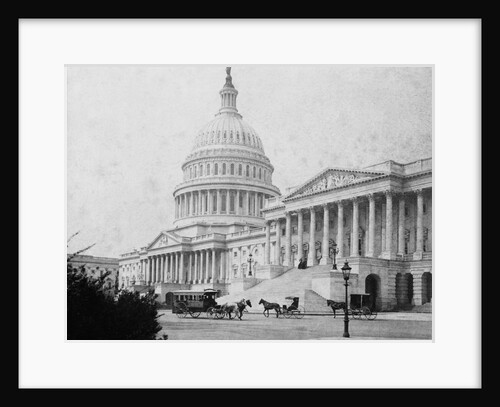 Horse-Drawn Carriages at U. S. Capitol by Anonymous
