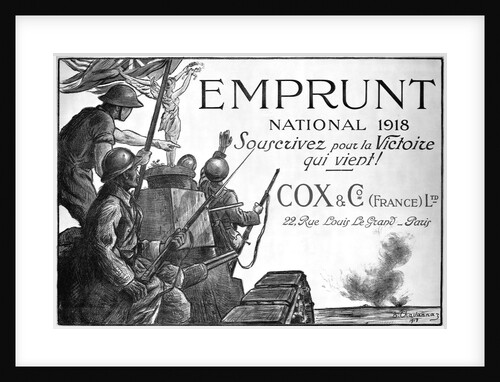 Emprunt National 1918, Souscrivez Pour la Victoire qui Vient! World War I Poster by Chabannaz