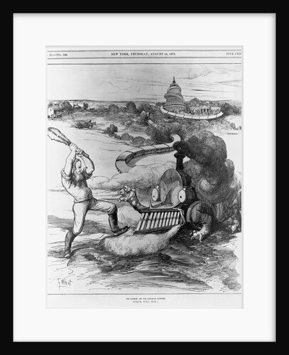 Political Cartoon of Farmers vs. the Railroads by Anonymous